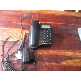 Logicom L 559 - Téléphone filaire - système de répondeur avec ID d'appelant - noir