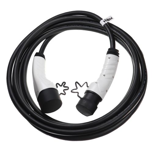 Vhbw Câble De Recharge Type 2 Vers Type 2 Compatible Avec Citroen Ami Voiture Électrique - 1 Phase, 32 A, 7 Kw, 7 M