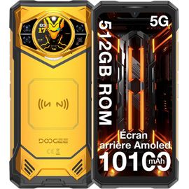 DOOGEE S200 X 2025 5G Telephone Portable Incassable 32GB+512GB/TF 2TB 10100mAh/33W 100MP+20MP Android 14 smartphone Incassable 6.72?+120Hz WiFi6/NFC, Orange