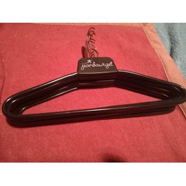 Lot de 7 cintres métal enrobé caoutchouc professionnel 33cm dressing grandes tailles 16 ans 18 ans
