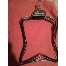 Lot de 8 cintres métal noir jean Bourget Paris Ensemble 26cm 4 ans 6 ans 8 ans 10 ans