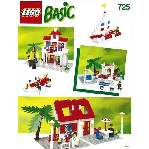 LEGO 725 basic brochure mode d'emploi catalogue briques construction maison jardin bateau ancien collection