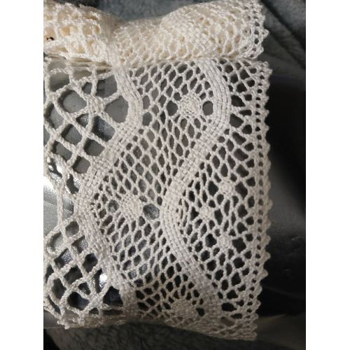 Joli ruban dentelle 8m/6,5cm blanc