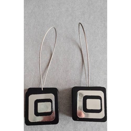 Lot de 2 embrases aimantées bois et acier