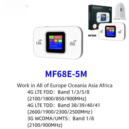 Routeur WiFi 4G LTE 5G Type-C Écran Couleur Pour Européen Version Asie 1 Port MF68E-Blanc