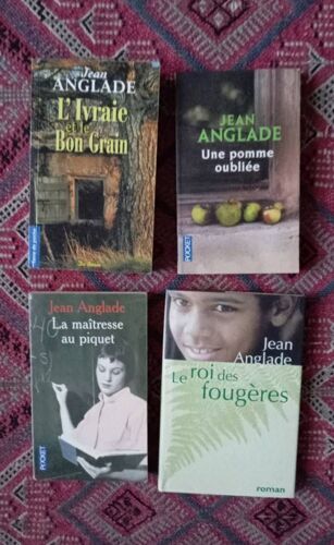 Lot 4 Livres Spécial Jean Anglade : L'ivraie Et Le Bon Grain / Une Pomme Oubliée / La Maîtresse Au Piquet/Le Roi Des Fougères, Très Bon État