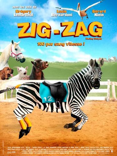 Zig Zag, L'étalon Zébré (Racing Stripes) - Véritable Affiche De Cinéma Pliée - Format 40x60 Cm - De Frederik Du Chau Avec Bruce Greenwood, Hayden Panettiere - 2005