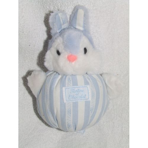 Lapin Tartine Et Chocolat Boule Bleu Rayé