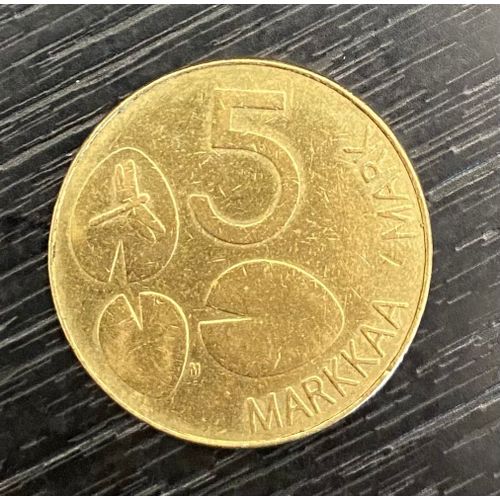 Pièce Finlande 5 Markkaa, 1993