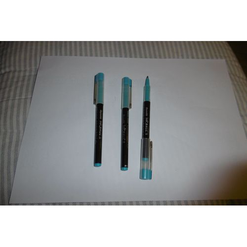 Stylos Roller Ink Ball 5 Pointe Super Fine Turquoise Reynolds 245 Lot De 3