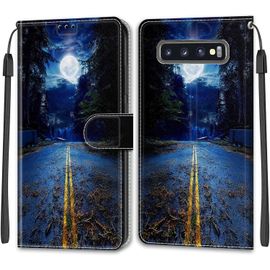 Etui Portefeuille Pour Samsung Galaxy S10 Plus - Coque Rabat Simili Cuir Pu Antichoc, Fermeture Magnétique, Porte¿Cartes Et Support