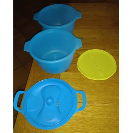 Cuiseur À Riz Tupperware   2,2 Litres Maxi - Conçu Pour La Cuisson Au Micro Ondes Sans Surveillance Du Riz  Ou Autres Céréales  - Vendu Avec Une 2eme Cuve De Remplacement