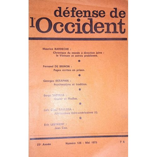 Défense De L'occident Numéro 128