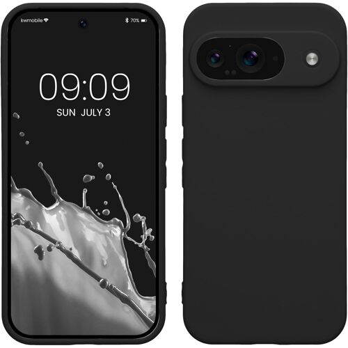 JGD-Housse Compatible avec Google Pixel 9 Coque - Housse de téléphone en TPU avec Protection Appareil Photo - Noir Mat
