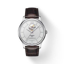 Montre Tissot Tradition Powermatic 80 "Open Heart" Bracelet Cuir Noir