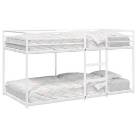 VidaXL Lit superposé sans matelas blanc 90x200 cm acier