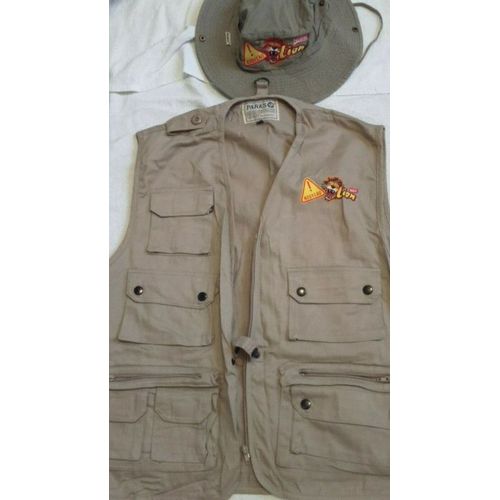 Rare Gilet + Bob Colonial Lion Nestle Pour Collection Neuf Idee Cadeau