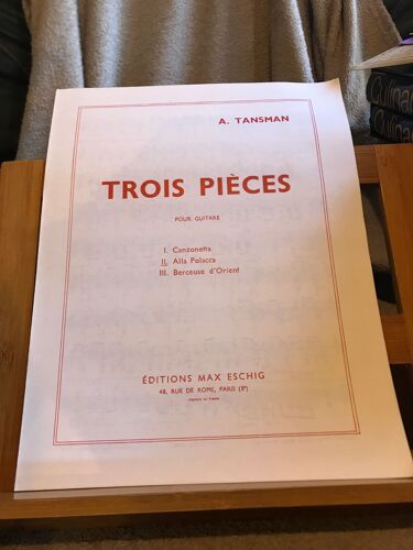 A. Tansman Alla Polacca Pour Guitare Partition Trois Pièces N°2 Partition Eschig