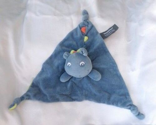 Doudou Peluche Plat Dragon Triangle Bleu Orchestra Prémaman
