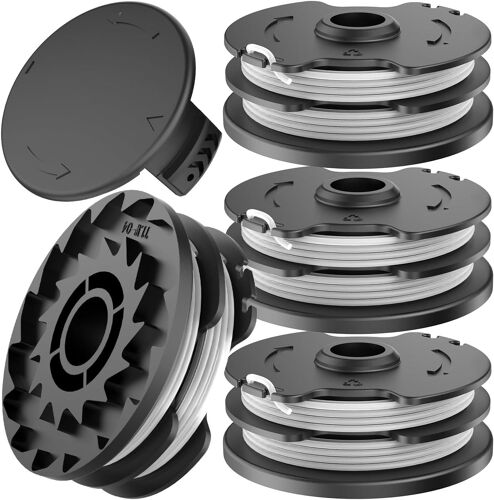 4Pcs Bobine Fil Nylon pour Parkside PRTA 20-Li C3 A1B2 PRT 550 A1 A3 PRT 300 A1 Pièces de Rechange Coupe Bordure,avec 1 capuchon