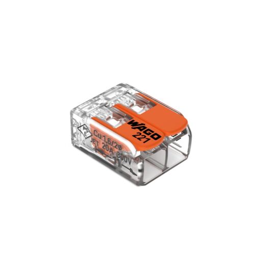 Sachet de 5 bornes 2 entrées S221 - Wago
