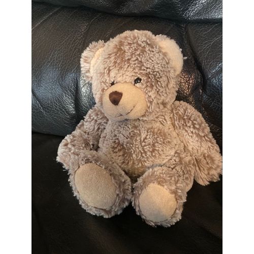 Doudou Peluche Ours Gris Échiné Soft Friends 19cm