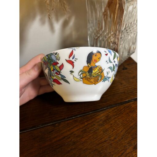 Bol Et Tasse Arcopal Vintage Années 70/80 - Motif Pois Rouge Sur Fond Blanc