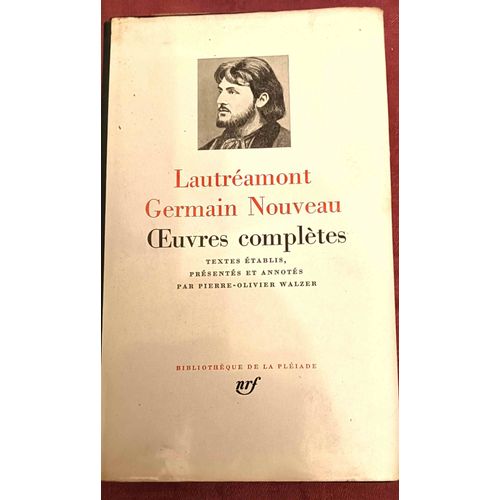 Lautréamont - Oeuvres Complètes - Edition La Pléiade 1970