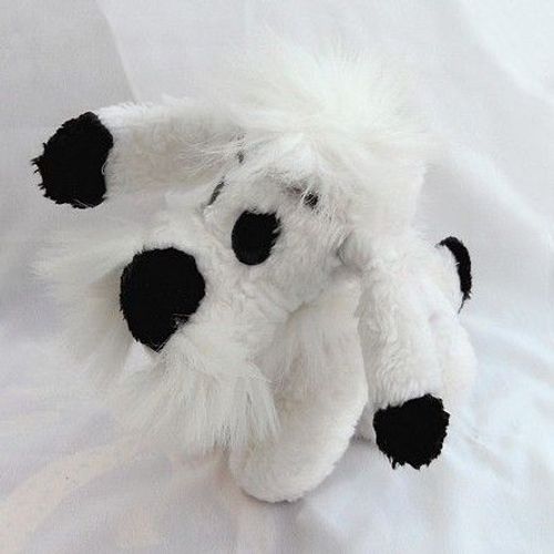 Peluche Doudou Chien Blanc Et Noir Idéfix Assis Nounours