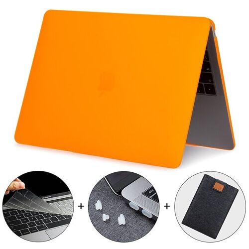 Étui pour MacBook Air Pro Retina , coque de protection avec housse de clavier et bouchons anti-poussière pour ordinateur portable, accessoire rigide mat et cristal - For AIR 11 A1465 A1370 - Orange mat