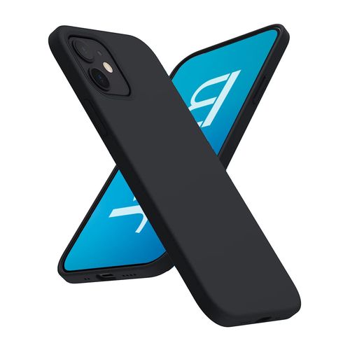 JAYM - Coque Silicone Premium Noir compatible avec [Iphone 16] -100% Silicone et Microfibre - Renforcée et Ultra Doux