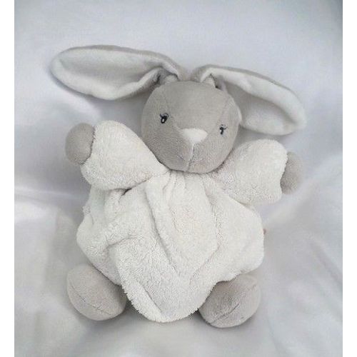 Doudou Peluche Lapin Boule Musical Blanc Et Gris Kaloo