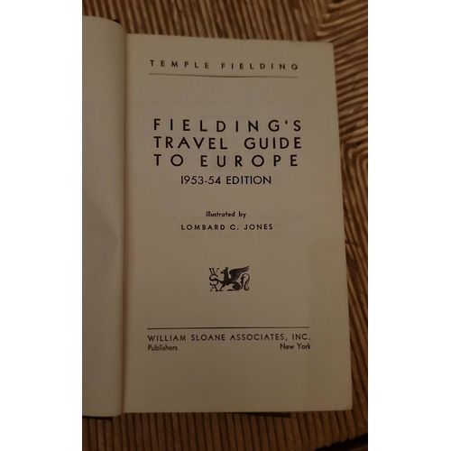Fielding's Travel Guide To Europe  1953-1954 Edition Temple Fielding Cultural