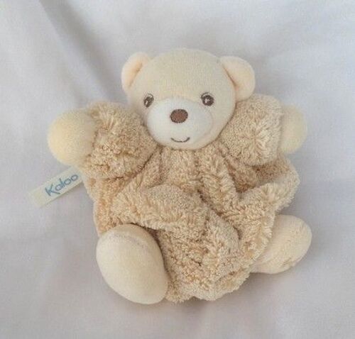 Doudou Peluche Ours Plume Beige Accroche Tétine Kaloo