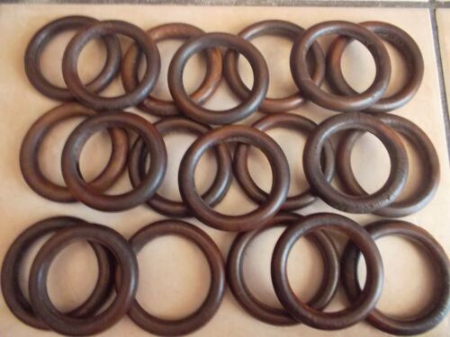 Lot 20 Anneaux Bois Tringle À Rideaux Bois