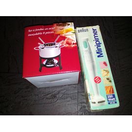 mixeur braun mr405 et service a fondue 8 pces