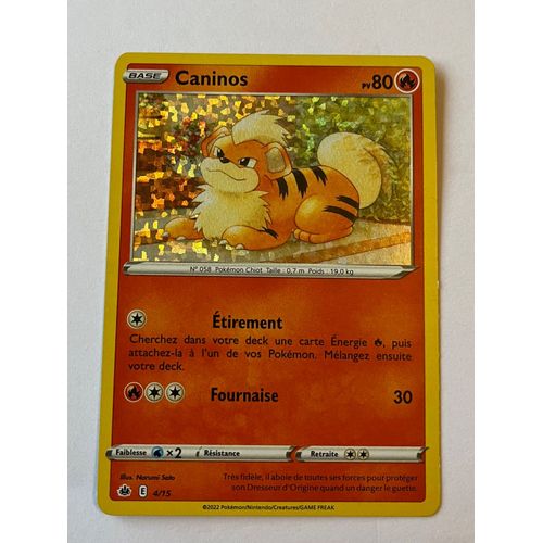 Carte Pokémon Caninos 4/15 Holo Macdo 2022