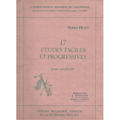 17 Etudes Faciles Et Progressives Pour Saxophone