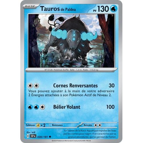 Carte Pokémon - Tauros - 039/191 - Ev8 Etincelles Déferlantes