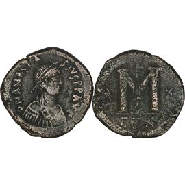 Byzance - Follis - Anastase - 512 Ad - Grand M Avec A Cassé - Constantinople - Bc.19 - 24-349
