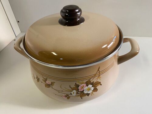 Marmite Sauteuse Faitout Cocotte Baumann Vintage En Fonte Émaillée 50' Rfa Art