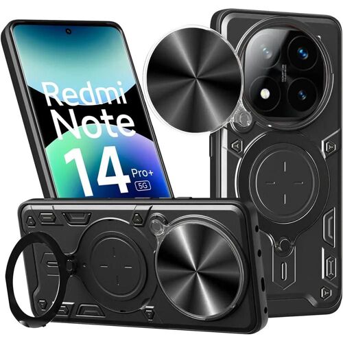 Coque Pour Xiaomi Redmi Note 14 Pro Plus 5g, Avec Anneau Protection Caméra - Noir - E.F.Connection