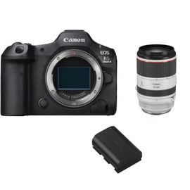 Canon EOS R5 Mark II 45 mpix sans miroir + Objectif Canon RF 70-200mm f2.8 L IS USM + Canon LP-e6p (7.2V, 1800mAh)