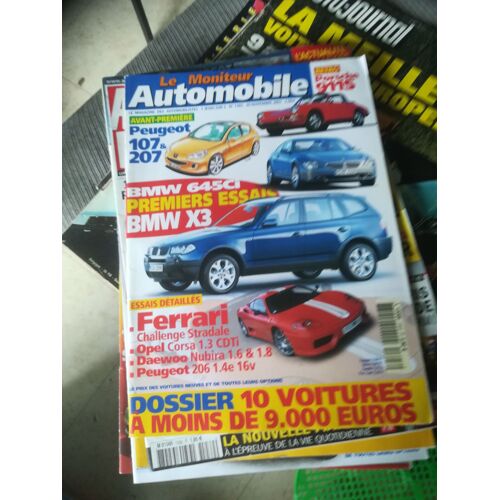 Le Moniteur 1303 De 2003 Bmw X3 3.0i,3.0d,645 Ci,Peugeot 206 1.4e 16v,Honda Civic Ima,Lexus Ls430,Ferrari Challenge Stradale,Porsche 911s,Opel Corsa 1.3 Cdti,Agila 1.3 Cdti,Citroen C Airlounge,Daewoo