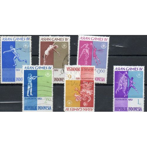 Indonésie Timbres Jeux Asiatiques 1962