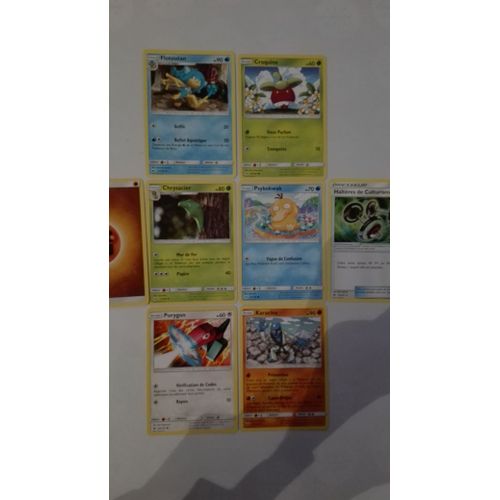 Lot De 8 Cartes Pokemon, Psykokwak, Chrysacier, Porygon, Dresseur...