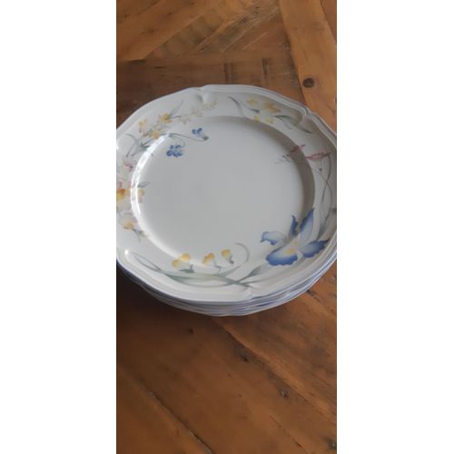 Lot De 6 Assiettes À Dessert Du Service Riviera De Chez Villeroy & Boch Comme Neuves.