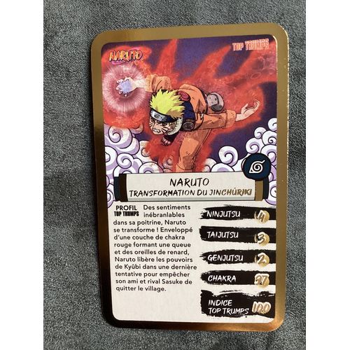Carte Naruto / Transformation Du Jinchûriki - Burger King