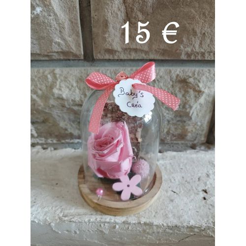 Baby's Créa : composition florale fait main rose