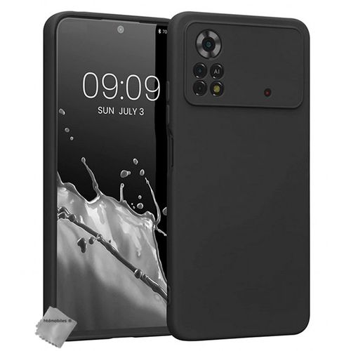 Housse Etui Coque Silicone Gel Fine Pour Xiaomi Poco X4 Pro 5g + Film Ecran - Noir
